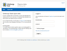 Tablet Screenshot of data.goteborg.se